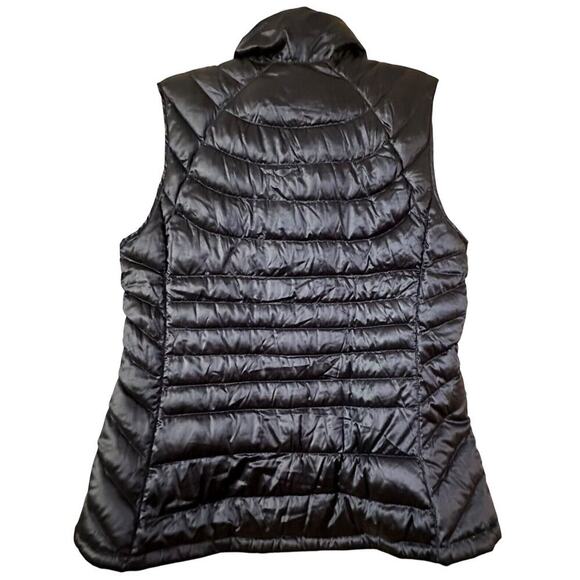 Bernardo Vest Women's Sz S Navy Metallic Goose Down Puffer Zip Athleisure Gorp - Picture 3 of 12